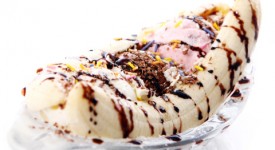 banana split cioccolato gelato