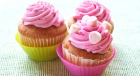 Cupcake rosa ganache cioccolato bianco