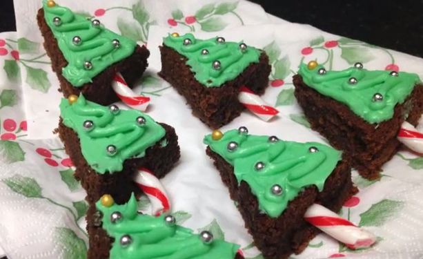 Come realizzare brownies albero Natale video tutorial facile